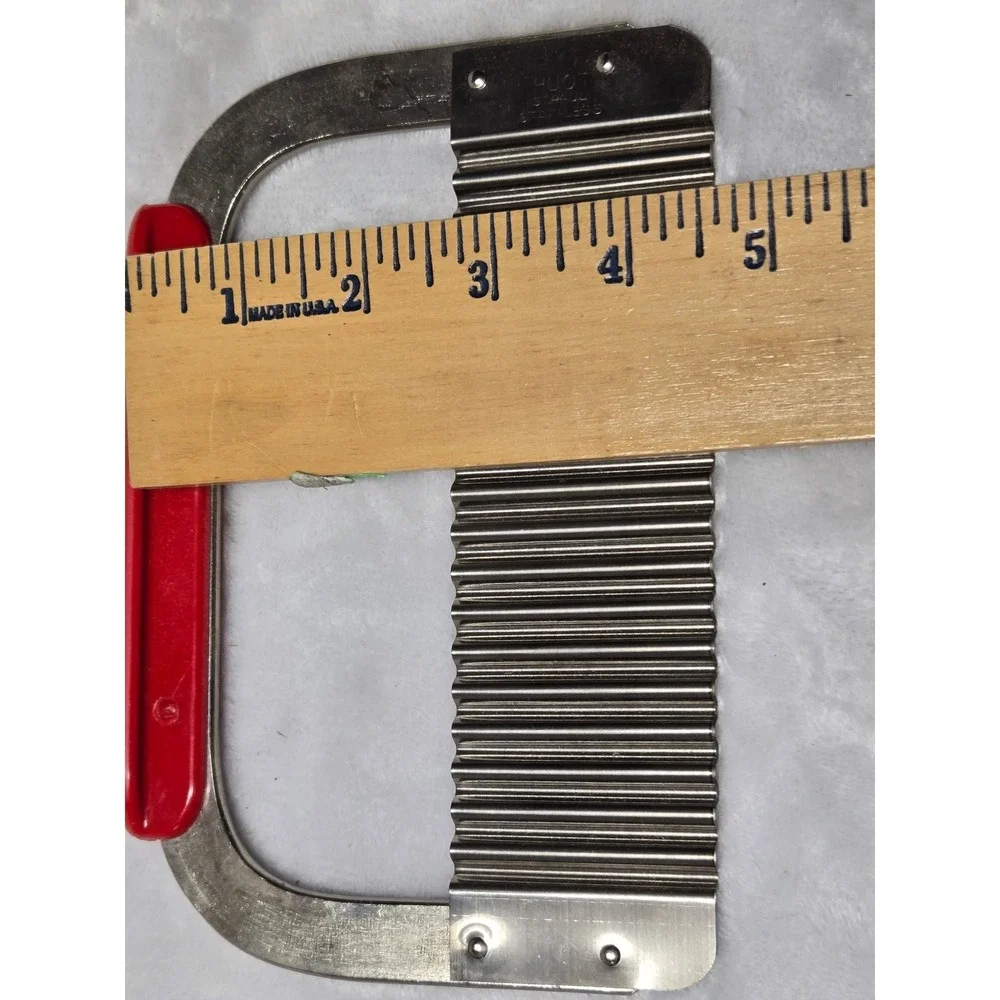 Vintage Huot Serrater Crinkle Cutter Meat Tenderizer Original Box MCM Kitchen